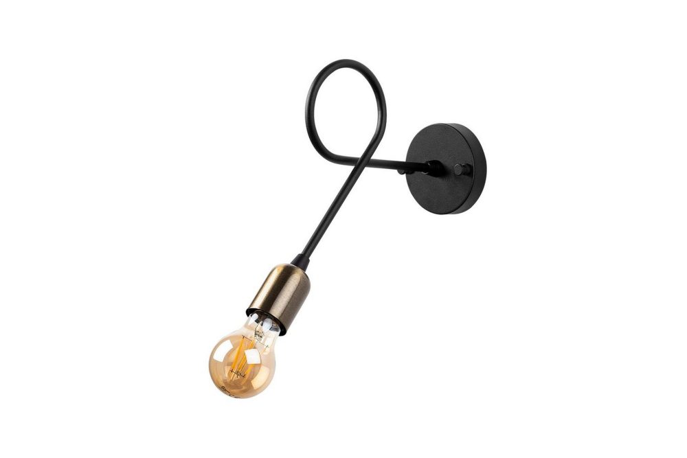 Vägglampa Ranju Svart / Antik