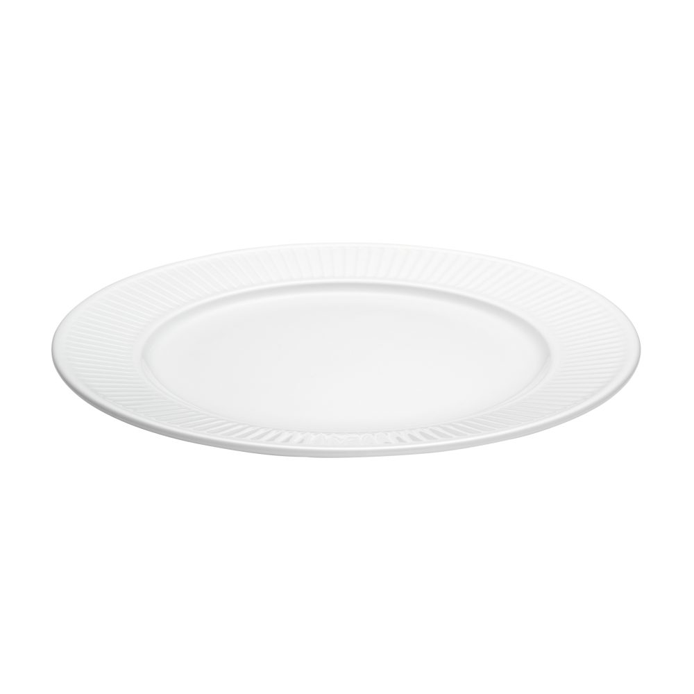 Plissé tallrik Ø 22 cm, Vit