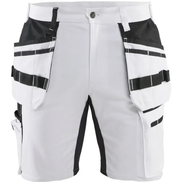 Blåkläder 191110001099D84 Målarshorts vit/svart D84