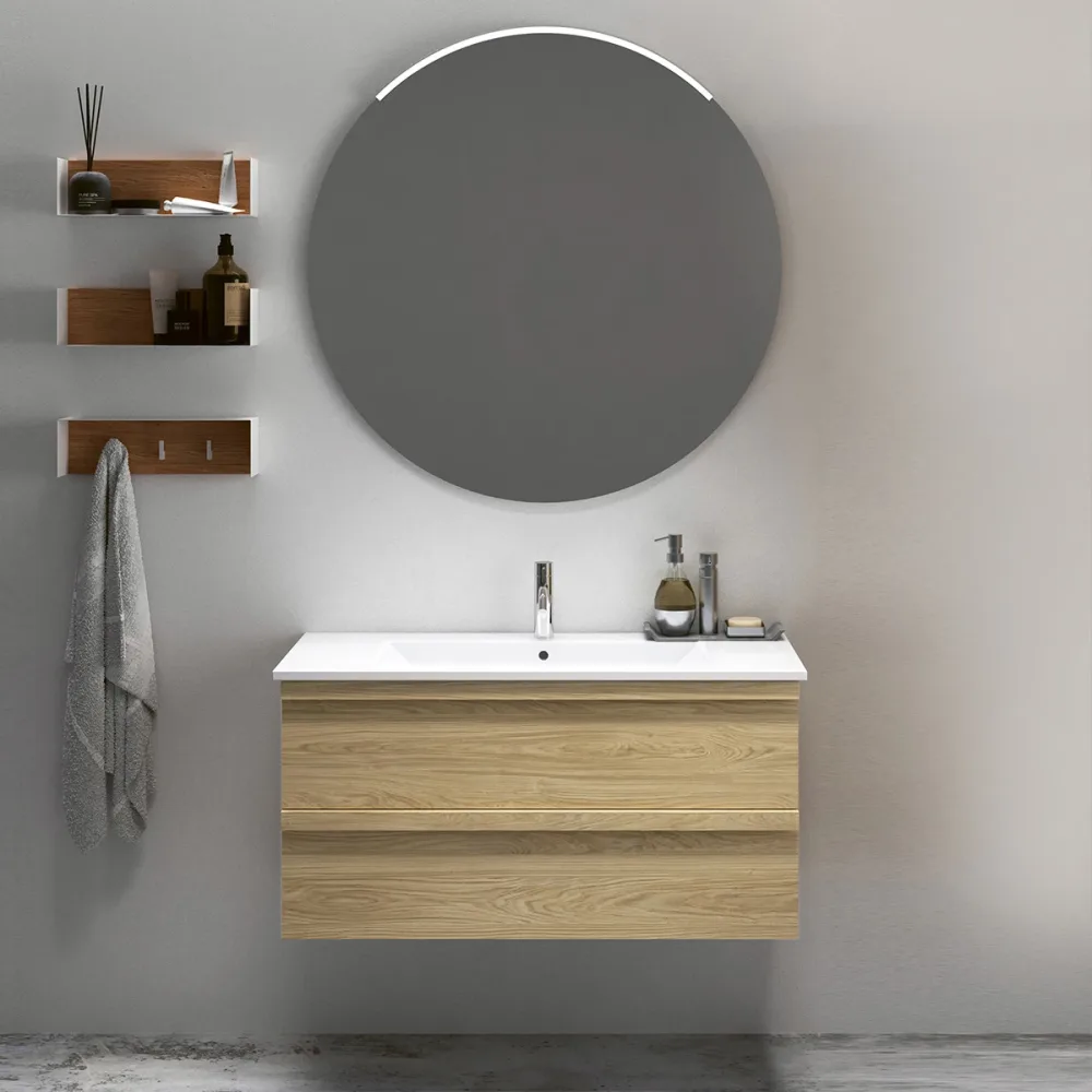 Badrumsmöbel Pure 100cm, Ljus ek | Stuvbutiken