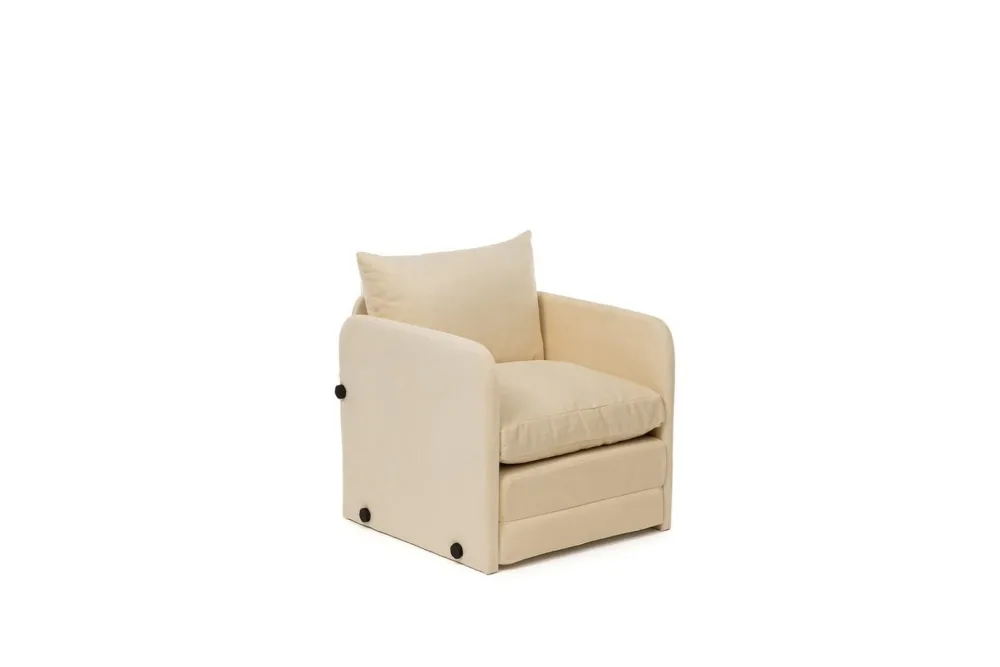 1-sits bäddsoffa Rubby Grädde