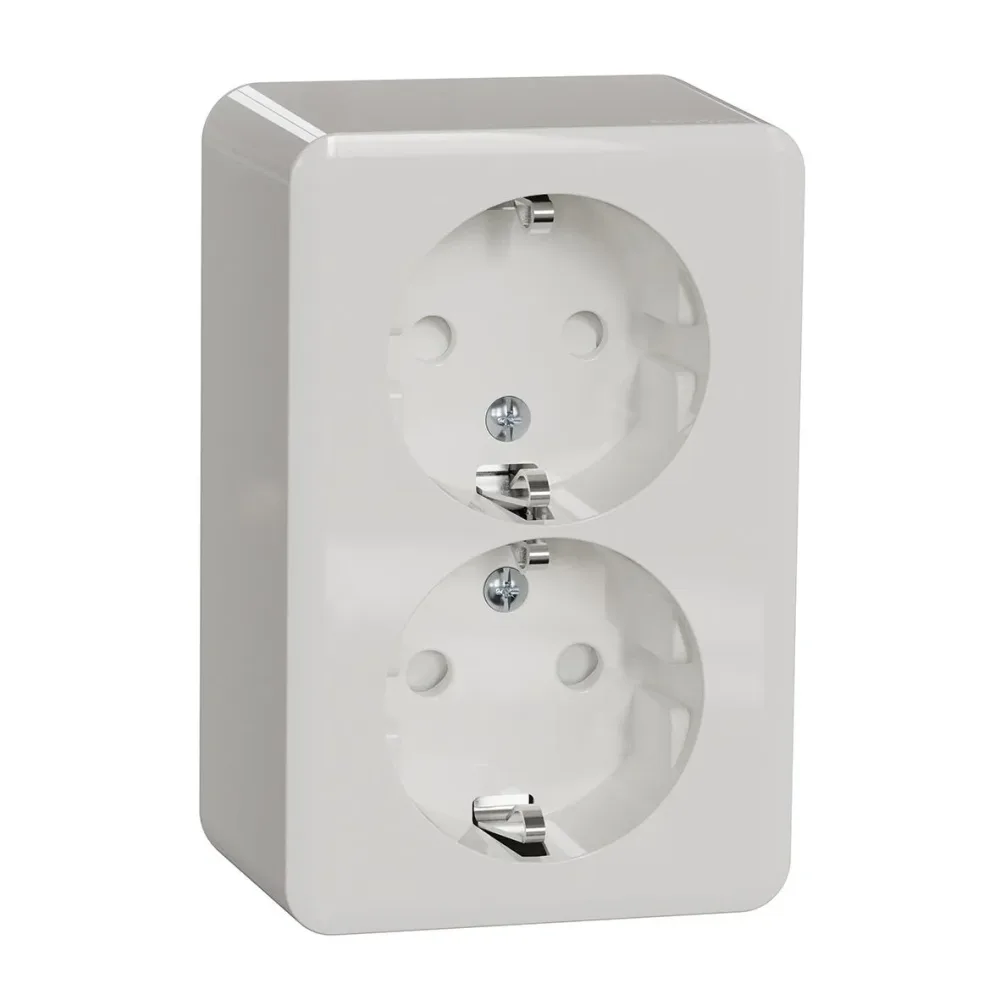 Schneider Electric Exxact WDE015689 Vägguttag 2-vägs, jordat, djup: 42 mm Skruvanslutning - Bild 2