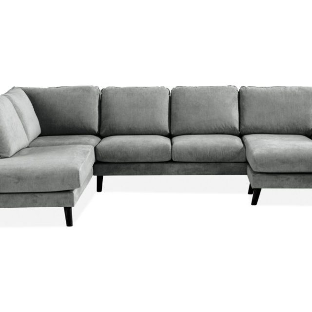 Trend Lyx 4-sits Vänstervänd U-formad Soffa med Divan och Schäslong i Tyg