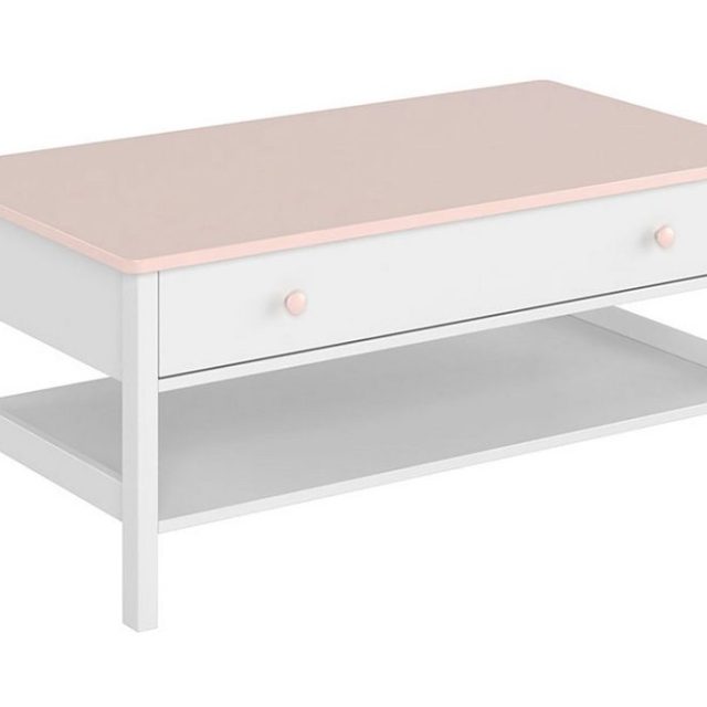 Hilts Soffbord 110 cm med Förvaring Lådor + Hylla