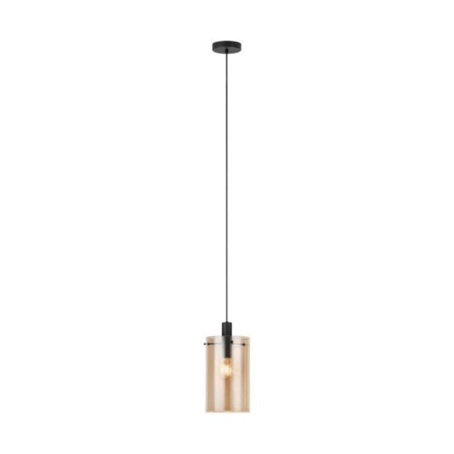Takpendel Eglo Polverara Svart/Amber 1 Lampa
