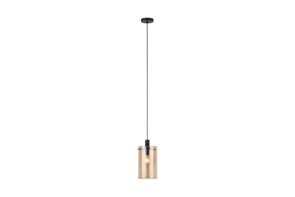 Takpendel Eglo Polverara Svart/Amber 1 Lampa