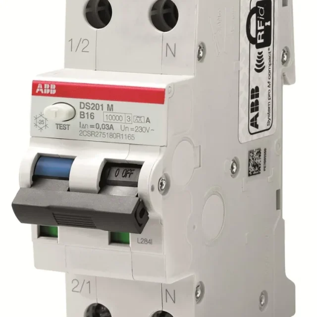 ABB 2CSR275480R3404 Personskyddsautomat 10kA, C-karakteristik, typ APR DS201M M C40 APR300