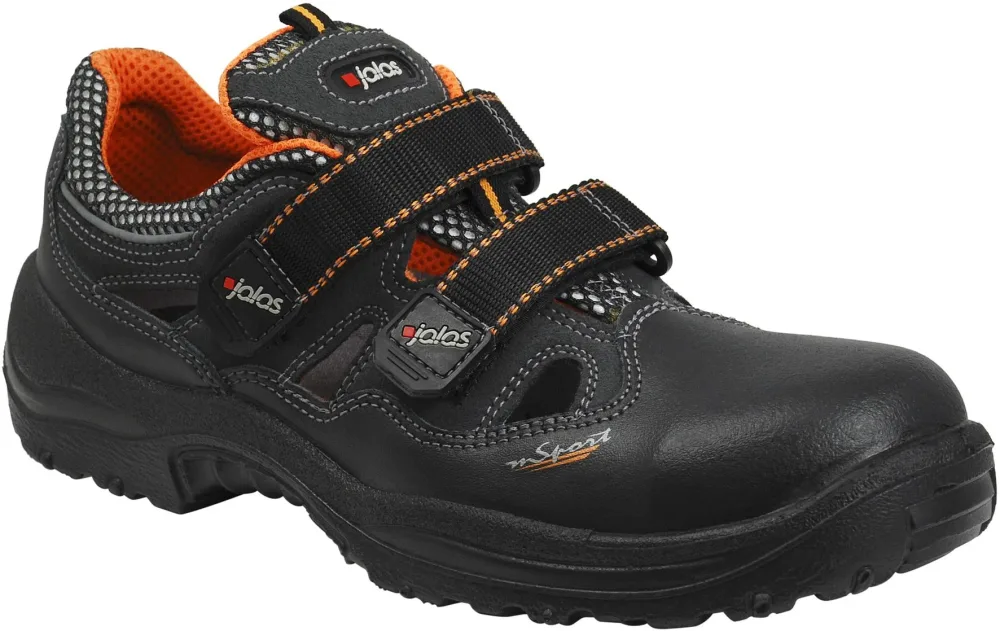 Jalas 3400A Monza Sport Skyddssandal S1, aluminiumhätta, svart/röd 45