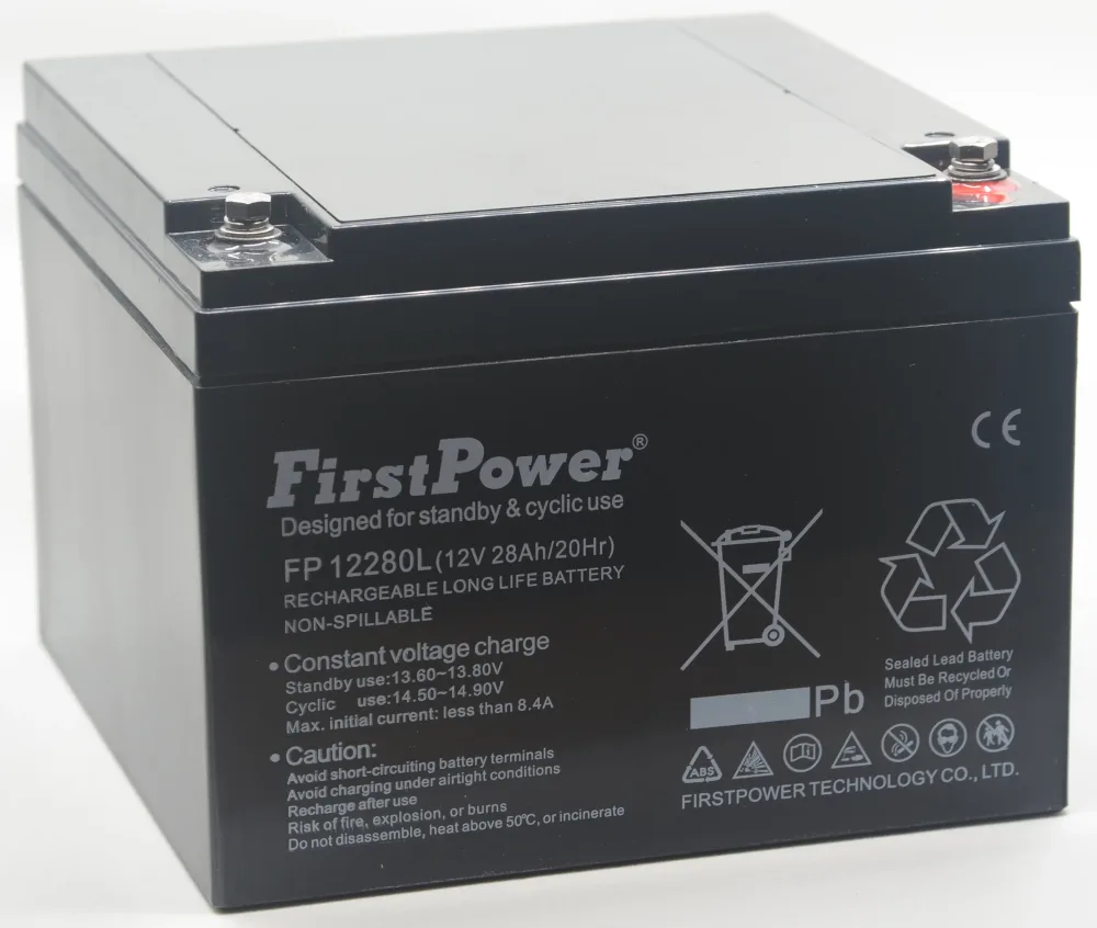 First Power FP12280L Batteri 12V, 28 Ah