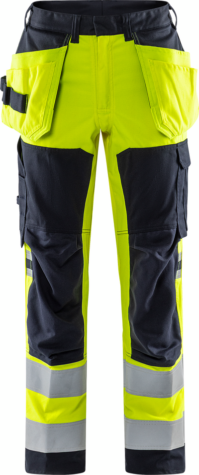 STRETCHBYXA FLAM 2267 ATHF VARSELGUL/MARINBLÅ STL C50