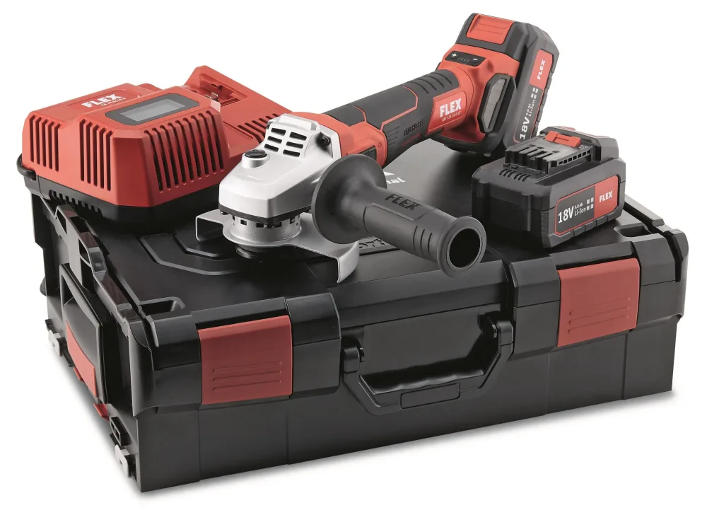 Flex LBE125 18.0-EC Vinkelslip Ø125 mm, med batteri och laddare