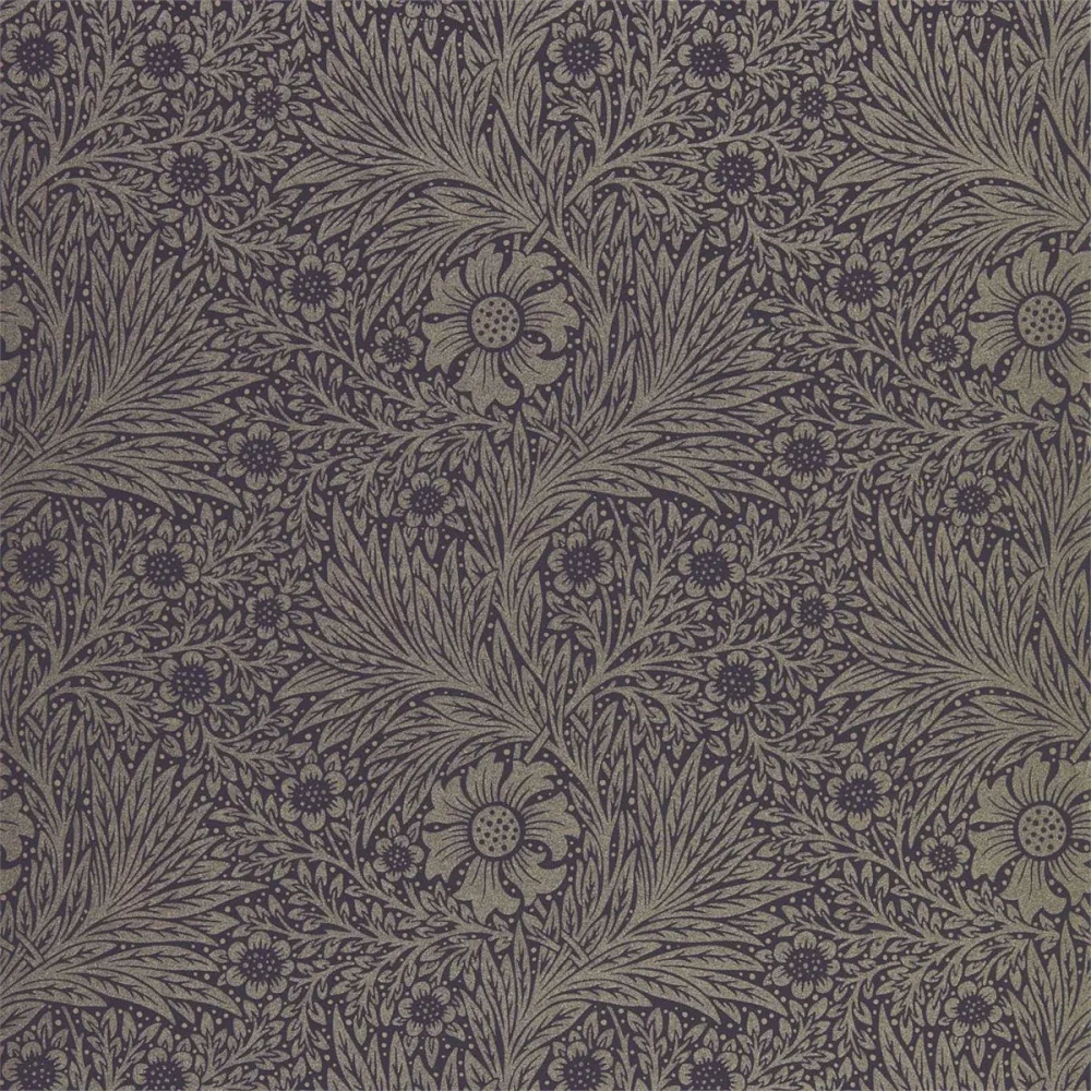 Pure Morris North Marigold Black Ink Dmpn216535 Svart Tapet | Stuvbutiken