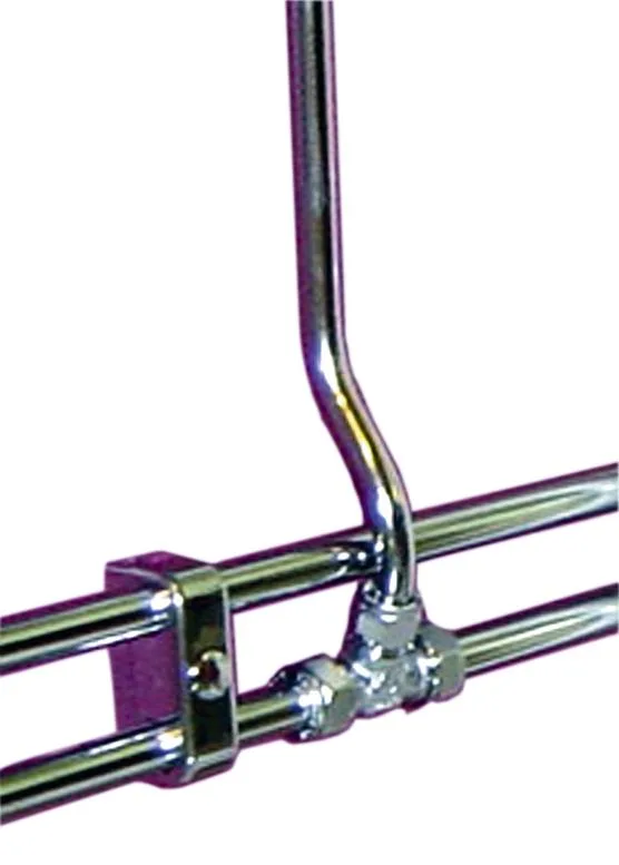 Trio Perfekta 3006008222 Förbigångsrör kromat, S-bockat, halvhårt, 1 m 15 mm
