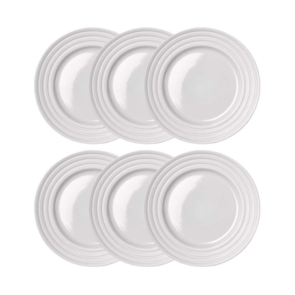 Lines assiett Ø21 cm 6-pack, Vit