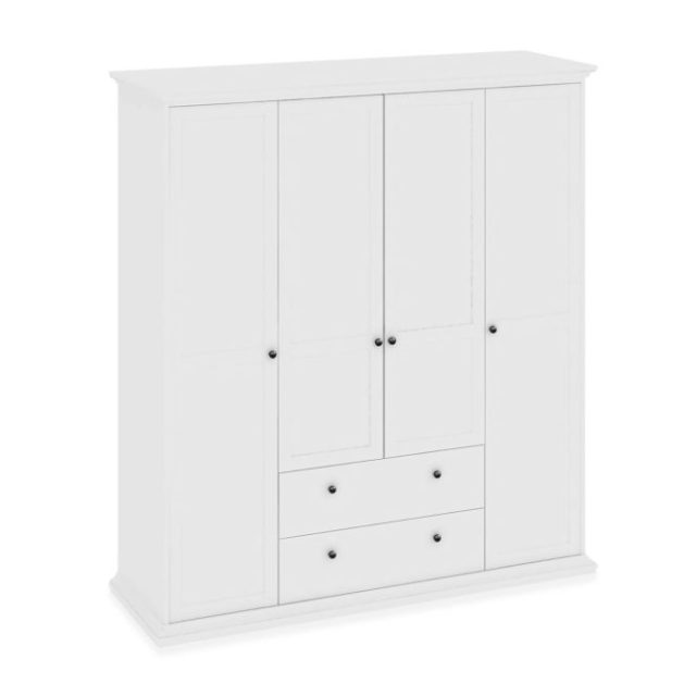 Paris Garderob 181 cm 4 Dörrar 2 Lådor