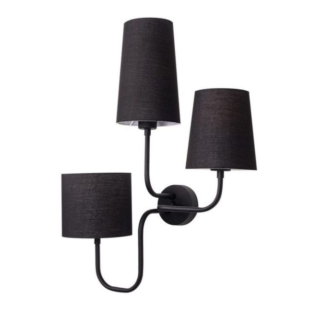 Vägglampa Rihan svart