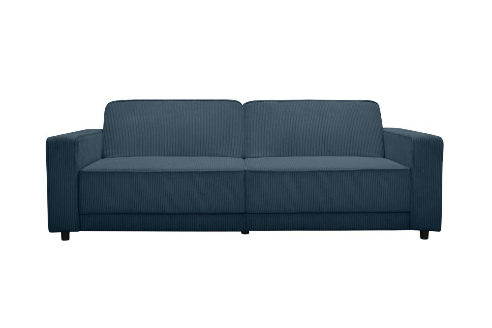 Bäddsoffa Allie Blå, Cordoroy, 81x225x91 cm