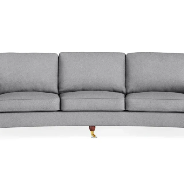 Howard Lyx 4-sits Svängd Tygsoffa