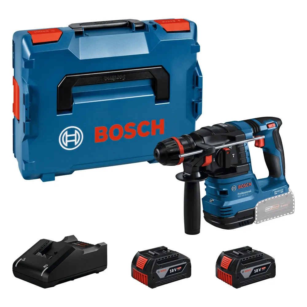 Bosch GBH 18V-22 X Borrhammare med 2 st 4 Ah batterier och laddare