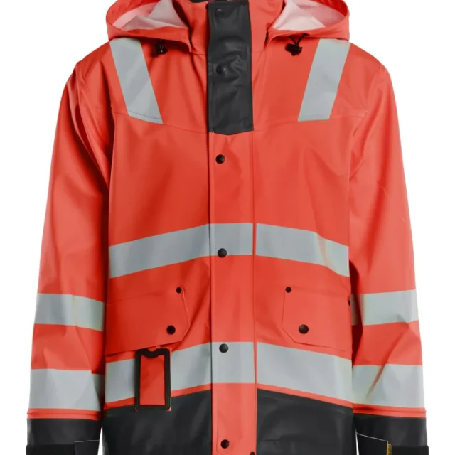 Blåkläder 430220035599XXL Regnjacka varsel, röd/svart XXL