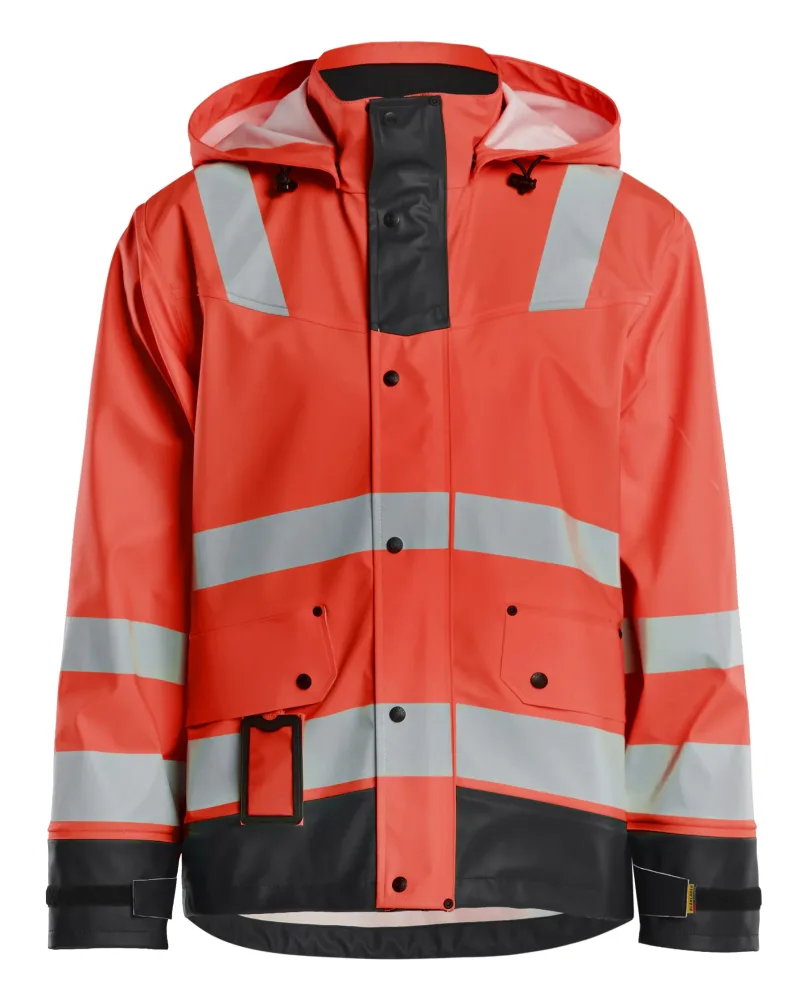 Blåkläder 430220035599XXL Regnjacka varsel, röd/svart XXL