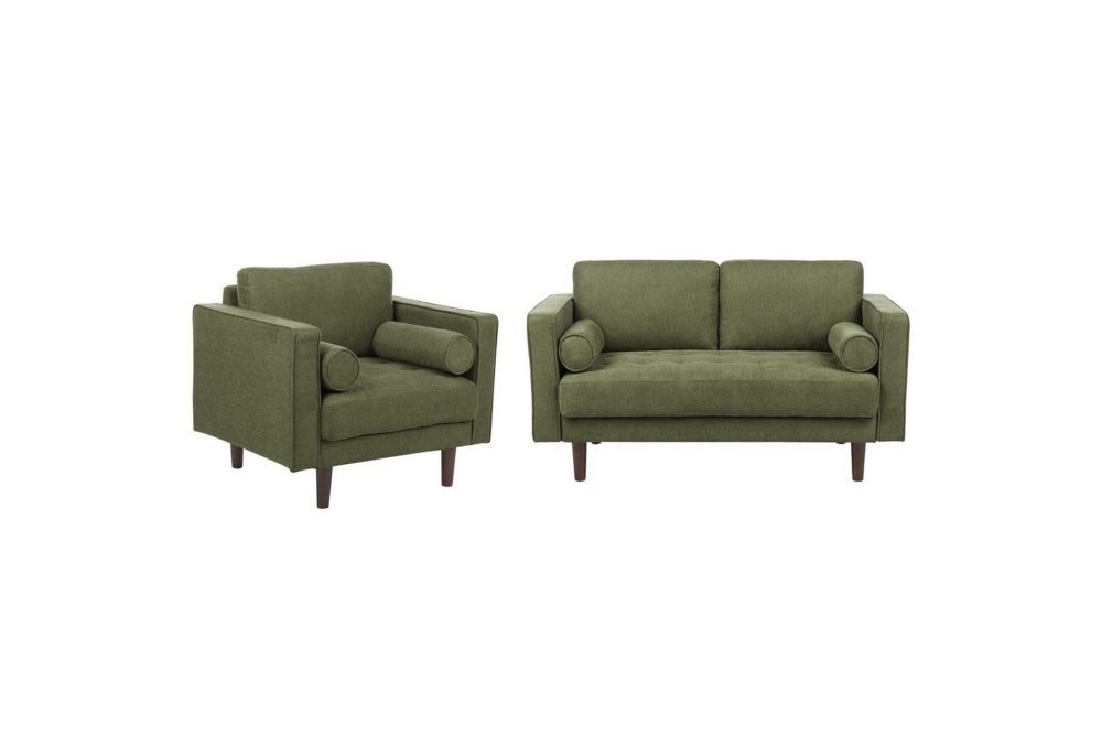 3-sits Soffgrupp Nurmo Grönt/mörkt trä