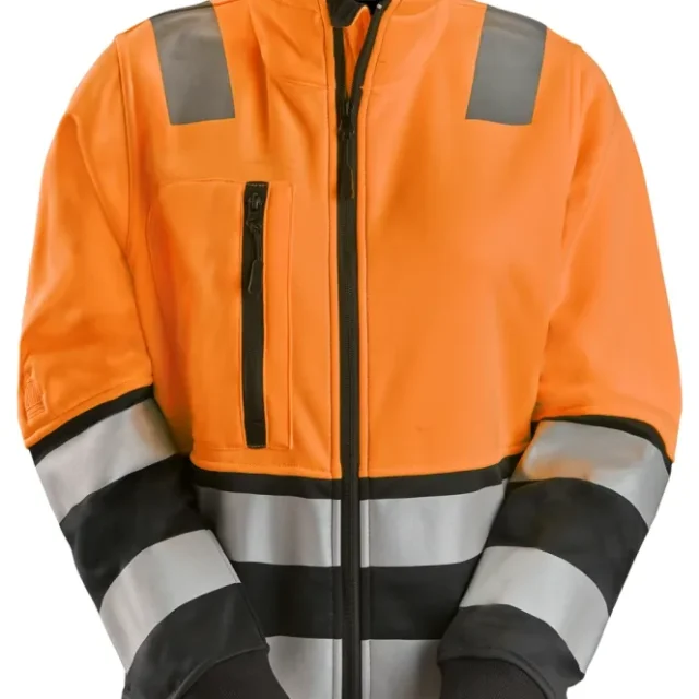 Snickers Workwear 8073 Fleecejacka varsel, orange/svart XXL
