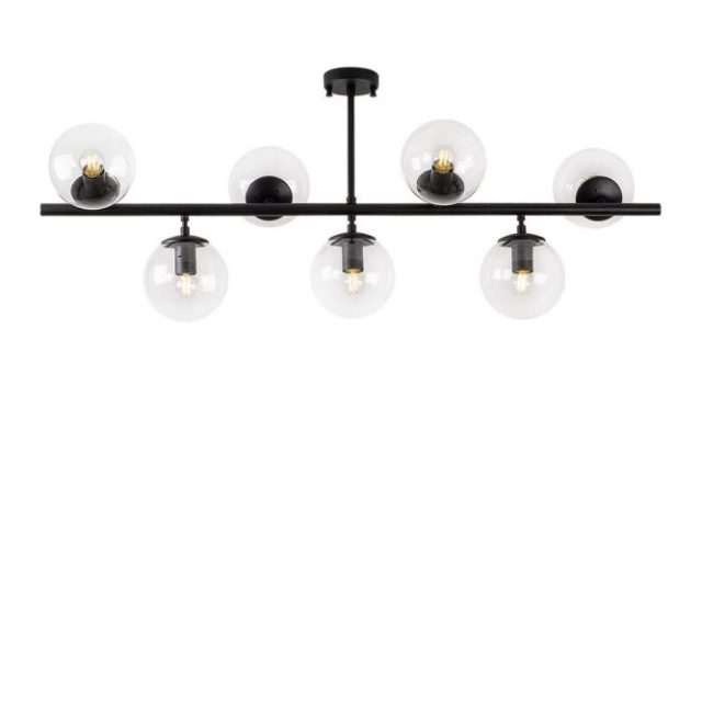 Taklampa Subin Platt Svart / Transparent