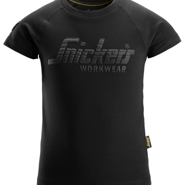T-SHIRT SNICKERS WORKWEAR LOGO JUNIOR SVART STL, 158/164