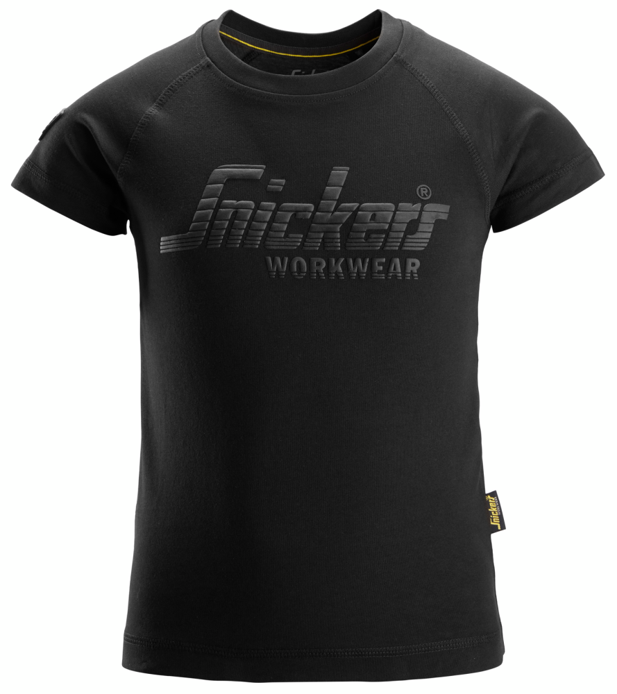 T-SHIRT SNICKERS WORKWEAR LOGO JUNIOR SVART STL, 158/164