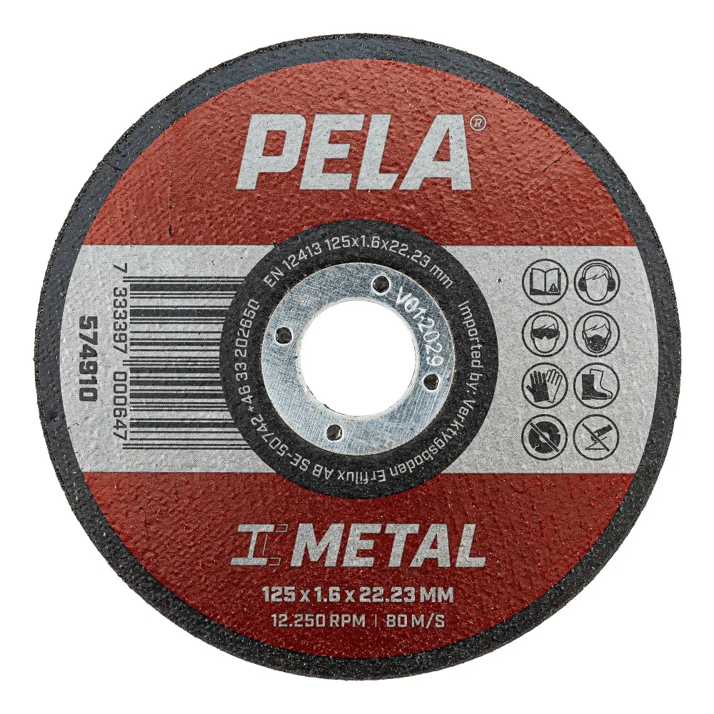 PELA 574910 Kapskiva för metall, 125x1,6x22,23 mm 1 styck