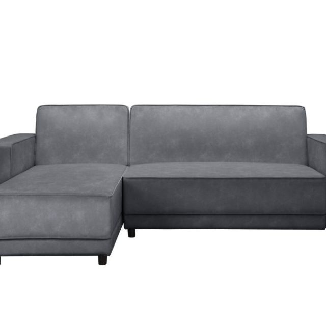 Bäddsoffa Allie Antracit, Sammet, 82x229x154 cm