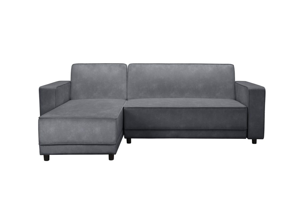 Bäddsoffa Allie Antracit, Sammet, 82x229x154 cm