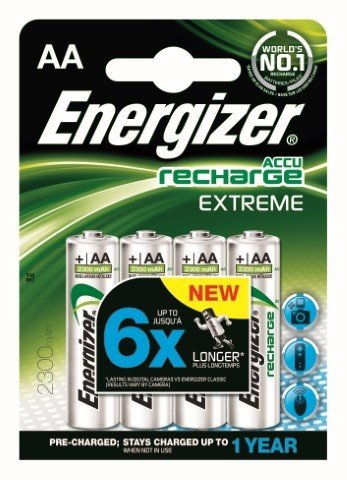 BATTERI LADDBART AA/HR6 4P 2300MAH ENERGIZER