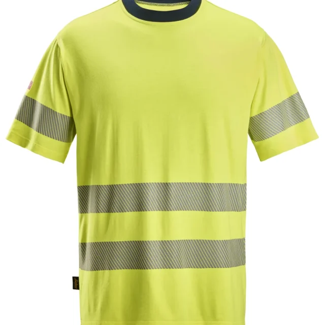 Snickers Workwear 2562-6695 T-shirt varsel, gul/marinblå L