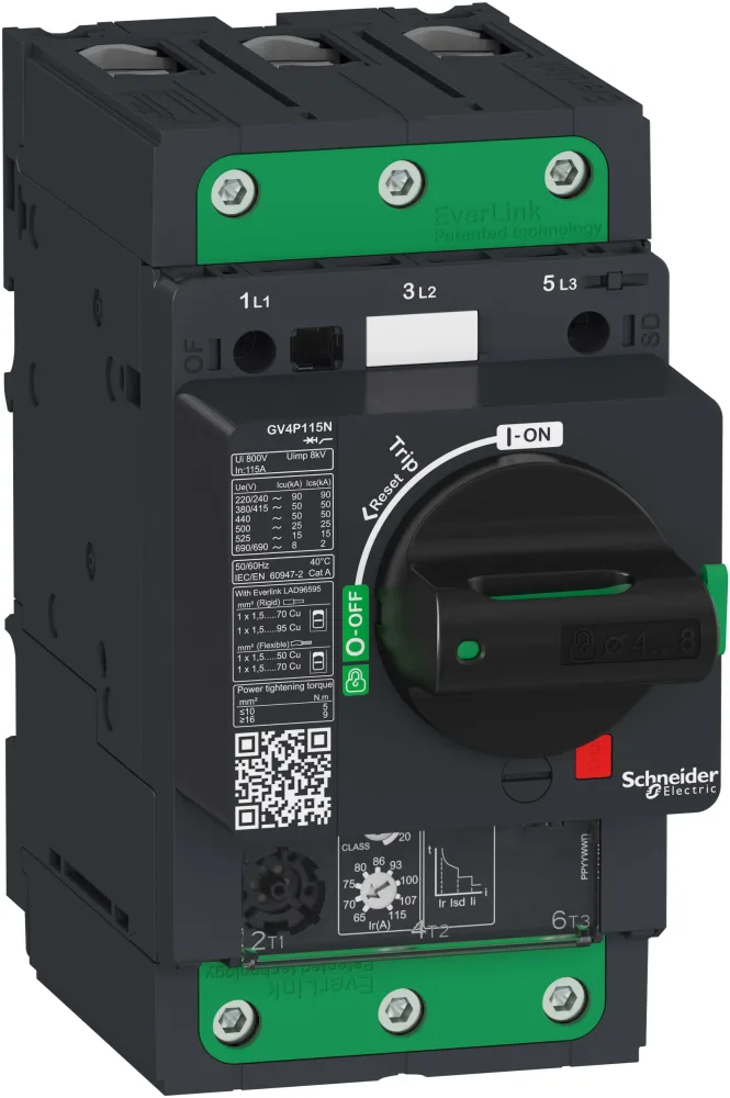 Schneider Electric GV4P115B Motorskyddsbrytare med vred, 25 kA 65-115A - Bild 2