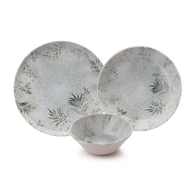 Middagset (18 delar) Haruka Vit / Antracit