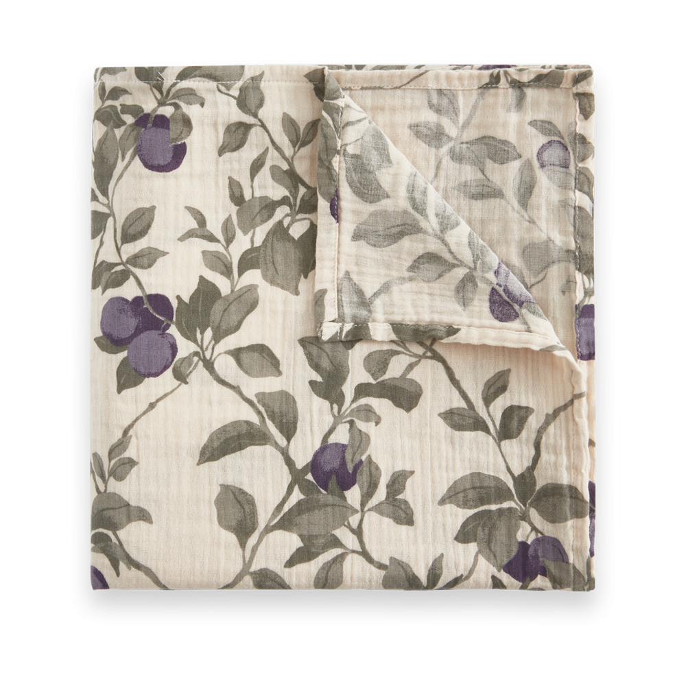 Plum Muslin swaddle filt, 110x110 cm
