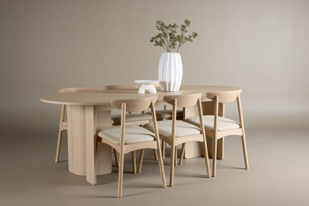Rektangulär Matgrupp Tyresö 220 cm med 6 Ven Stolar