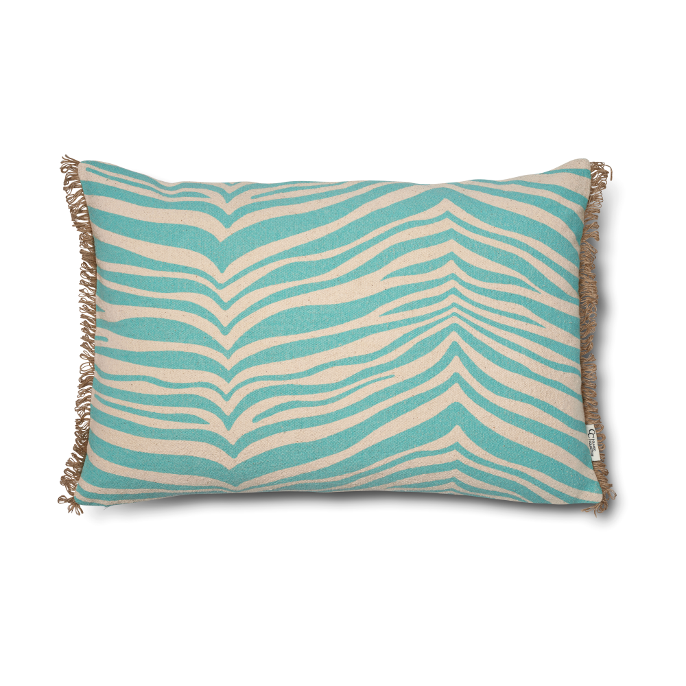 Classic Collection Zebra kudde 40x60 cm, Aqua