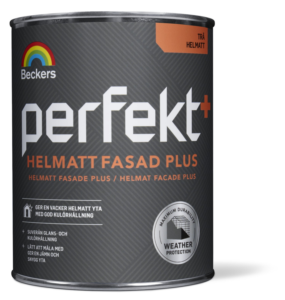 FASAD+ BECKERS HELMATT 205 BAS C 0,9L PERFEKT TRÄFASADFÄRG