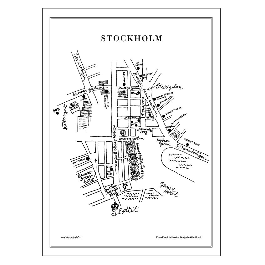Stockholm poster, 50x70 cm