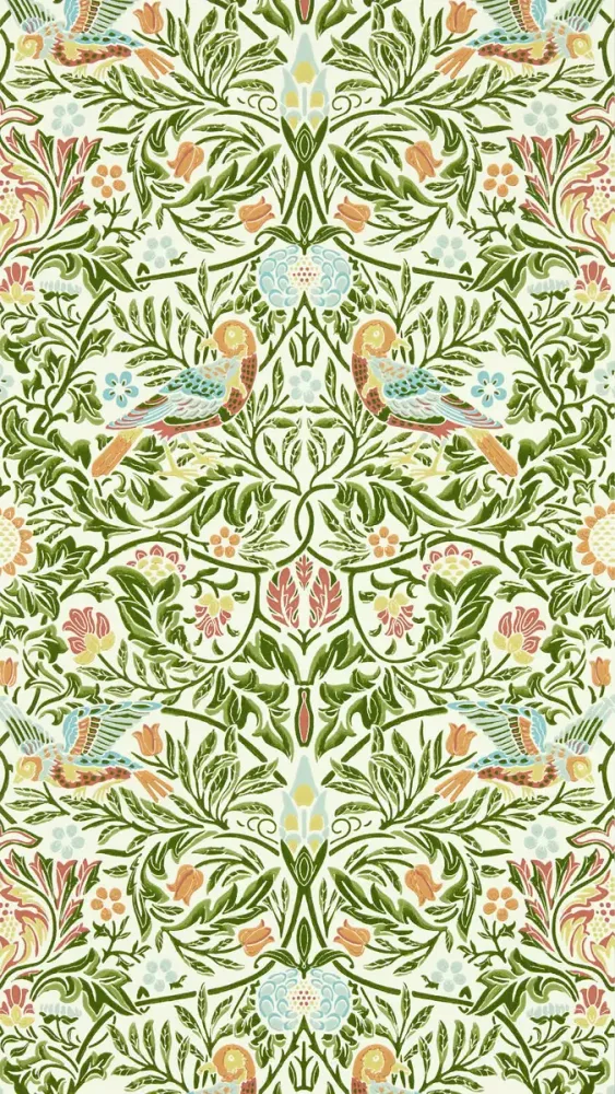 Morris & Co - Bird Boughs Green Emery Walkers House Wall