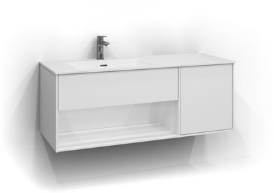 TVÄTTSTÄLLSSKÅP SVEDBERGS EPOS PLAN VIT 1+1L ÖPPEN PUSH 120X45,3X45CM VÄ