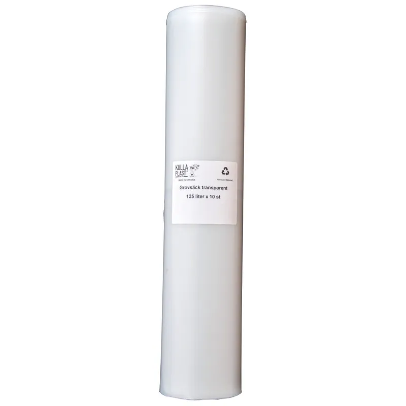 Kullaplast Extra Kraftig Transparent Sopsäck 125L 0.09 mm