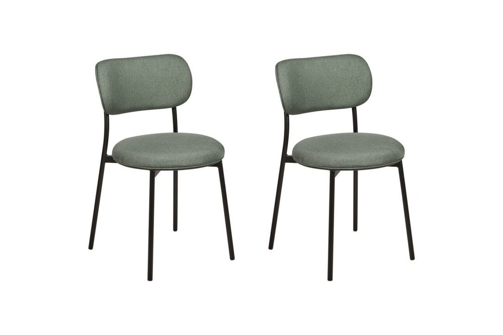 Matsalsstol Casey set om 2 Grön-Svart