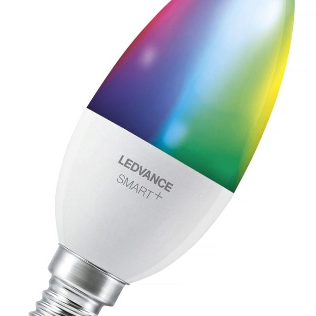 Kjøp LED-lampe smart Wi Fi, multifarge, dimbar, E14, 4,9 W