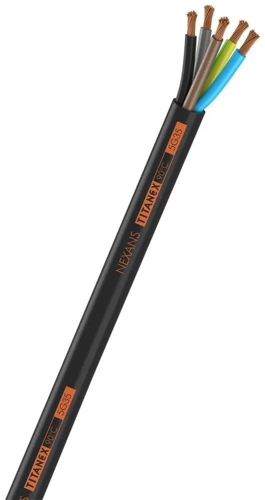 Nexans TITANEX Gummikabel 4G6 mm² ledararea 500 m, trumma