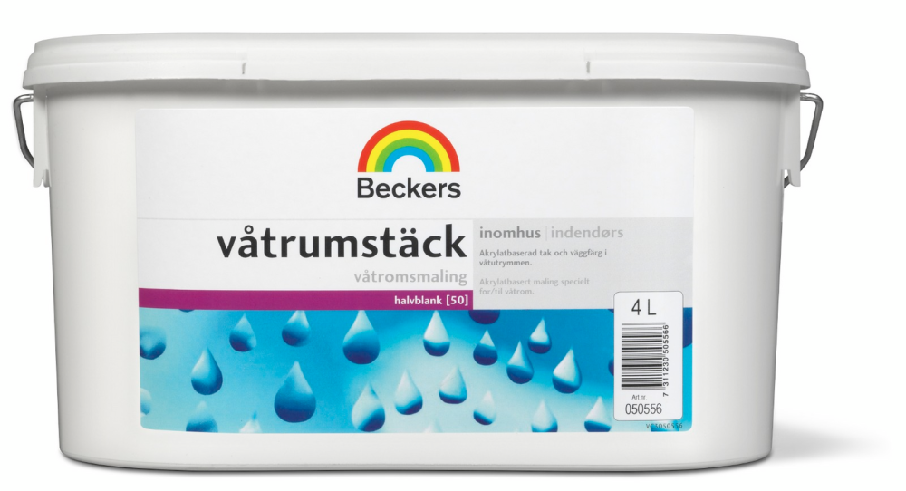 VÅTRUMSTÄCKFÄRG BECKERS BAS A 3,6L NY2023