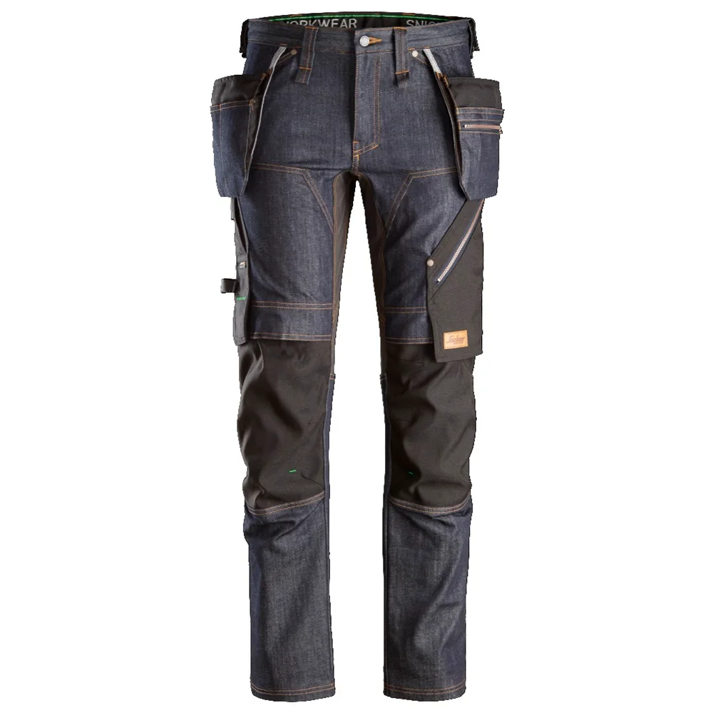 Snickers Workwear 6955 FlexiWork Arbetsbyxa denim/svart 150